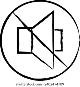 Mute hand drawn vector illustration