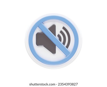 Mute Symbol 3d Rendering Illustration