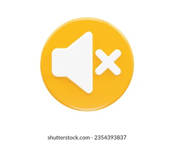 Icono silenciar ilustración de representación 3d