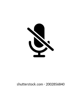 Icono de silenciar. Audio, icono de micrófono en diseño plano de moda.
