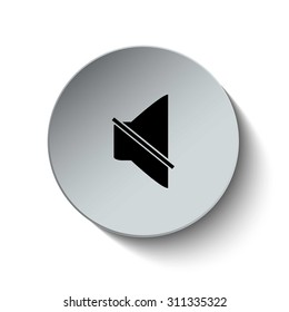 Mute icon.  Audio icon. Speaker icon. Volume icon. Sound icon. Media icon. Illustration. Vector. EPS 10