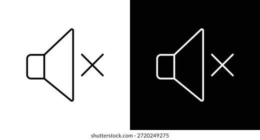 Mute icon Clip Art design. Line icons