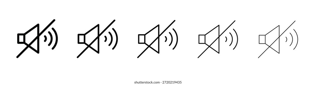 Mute icon design, logo, app, UI. Vector illustration, EPS