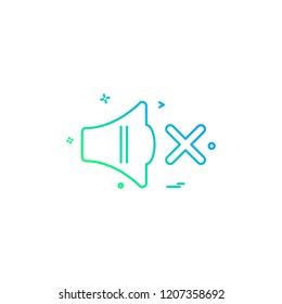 Mute icon design vector