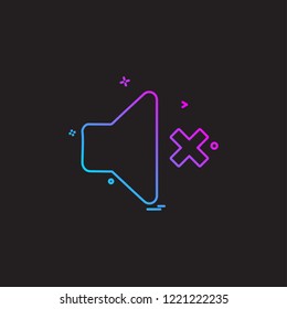 Mute icon design vector 
