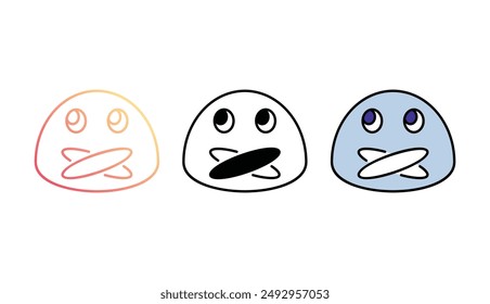 Diseño de icono de silencio con fondo blanco ilustración de stock