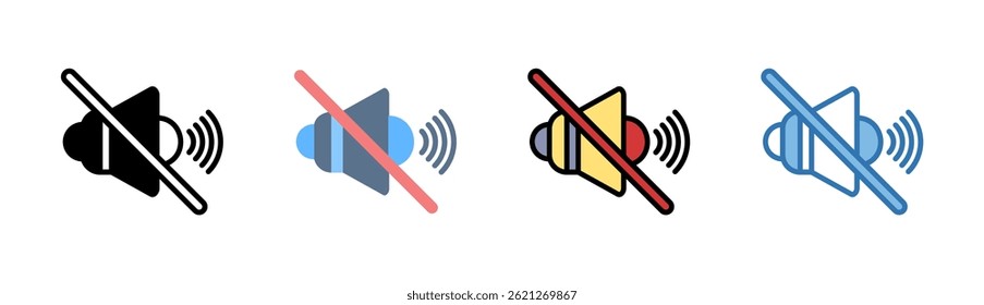 Mute Icon Element For Design