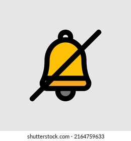 Mute-Icon in vollem Line-Stil über das Wesentliche, Verwendung für die Präsentation mobiler App auf der Website
