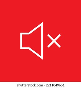 Mute icon in flat style, vector illustration.