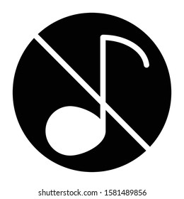 mute icon glyph vector design