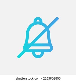 Mute icon in gradient style about essentials, use for website mobile app presentation