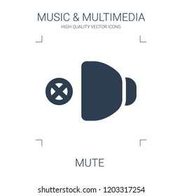 mute icon. high quality filled mute icon on white background. from music multimedia collection flat trendy vector mute symbol. use for web and mobile