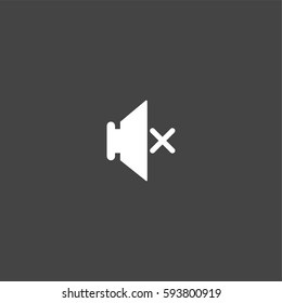 Mute icon illustration isolated vector sign symbol