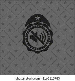 mute icon inside black badge