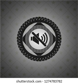 mute icon inside black badge