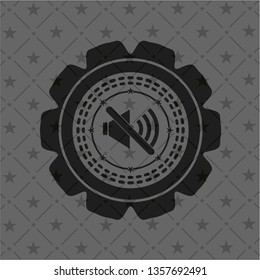 mute icon inside black badge