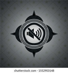 mute icon inside black badge