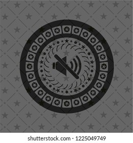 mute icon inside dark badge