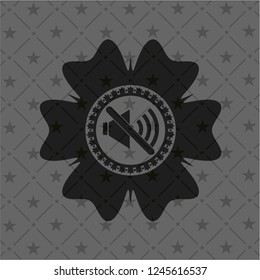mute icon inside dark badge