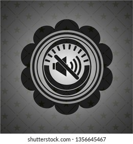 mute icon inside dark badge or emblem