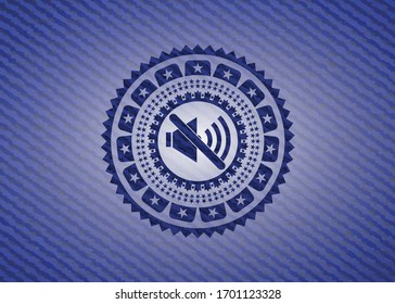 stumme Symbol innerhalb des Emblems mit hellrosa, hochwertigem Hintergrund
