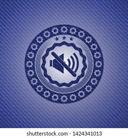 mute icon inside jean background