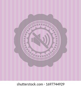 icono silenciar dentro de icono rosa o emblema