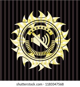 mute icon inside shiny badge