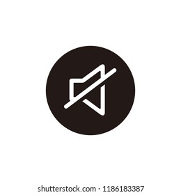 Mute icon isolated on white background