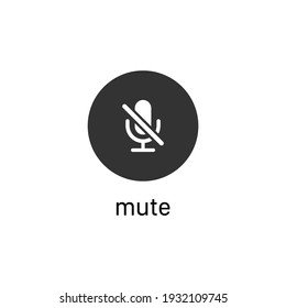 Mute Symbol einzeln auf weißem Hintergrund. Multimedia-Symbol modern, einfach, Vektorgrafik, Symbol für Website-Design, mobile App, i. Vektorgrafik