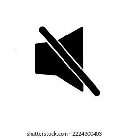 Mute Symbol einzeln auf weißem Hintergrund, Vektorgrafik