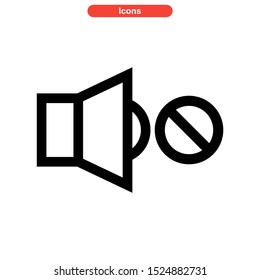 mute icon isolated sign symbol vector illustration - high quality black style vector icons

