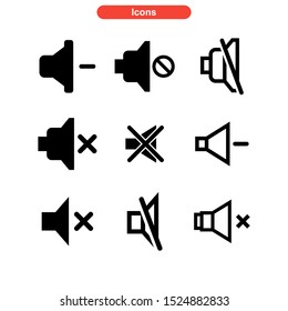 mute icon isolated sign symbol vector illustration - Collection of high quality black style vector icons
