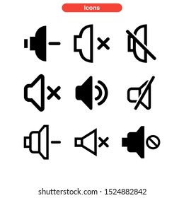 mute icon isolated sign symbol vector illustration - Collection of high quality black style vector icons
