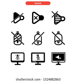 mute icon isolated sign symbol vector illustration - Collection of high quality black style vector icons
