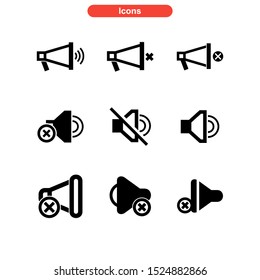 mute icon isolated sign symbol vector illustration - Collection of high quality black style vector icons
