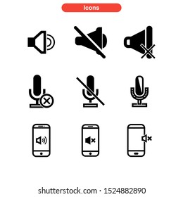 mute icon isolated sign symbol vector illustration - Collection of high quality black style vector icons
