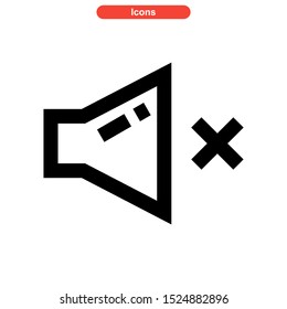 mute icon isolated sign symbol vector illustration - high quality black style vector icons
