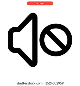 mute icon isolated sign symbol vector illustration - high quality black style vector icons
