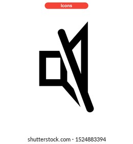 mute icon isolated sign symbol vector illustration - high quality black style vector icons
