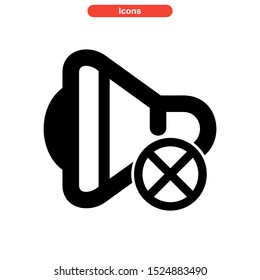 mute icon isolated sign symbol vector illustration - high quality black style vector icons
