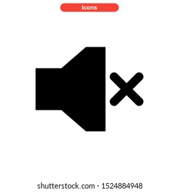 mute icon isolated sign symbol vector illustration - high quality black style vector icons

