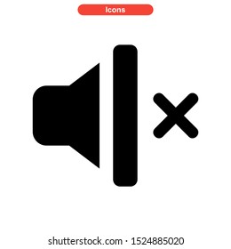 mute icon isolated sign symbol vector illustration - high quality black style vector icons
