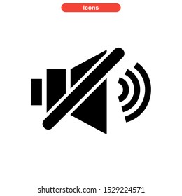 mute icon isolated sign symbol vector illustration - high quality black style vector icons
