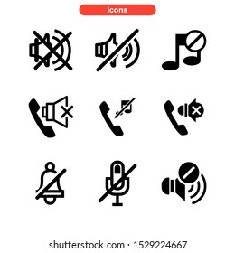 mute icon isolated sign symbol vector illustration - Collection of high quality black style vector icons
