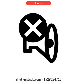 mute icon isolated sign symbol vector illustration - high quality black style vector icons
