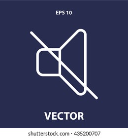 mute icon. mute line icon