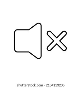 Mute icon in line style