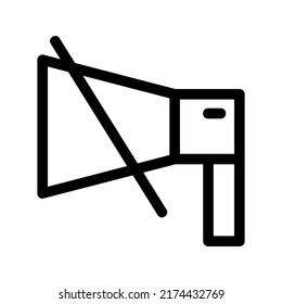 icono silencioso o logotipo símbolo de signo aislado ilustración vectorial - iconos vectoriales de estilo negro de alta calidad
