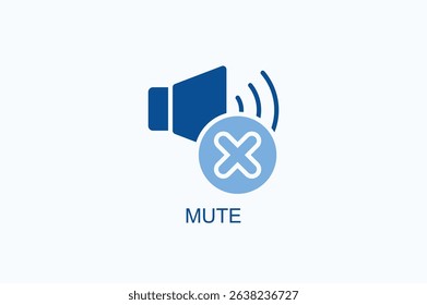 Mute Icon Or Logo Isolated Vector Illustration